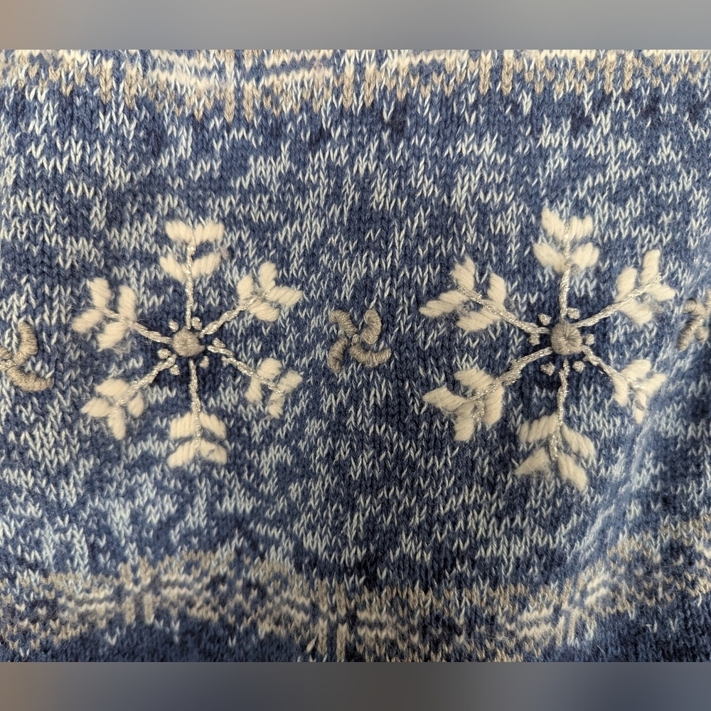 North Crest Sweater Vest Size 1X (14W/16W) Ice Skates, Trees, Snowflakes - Picture 6 of 14